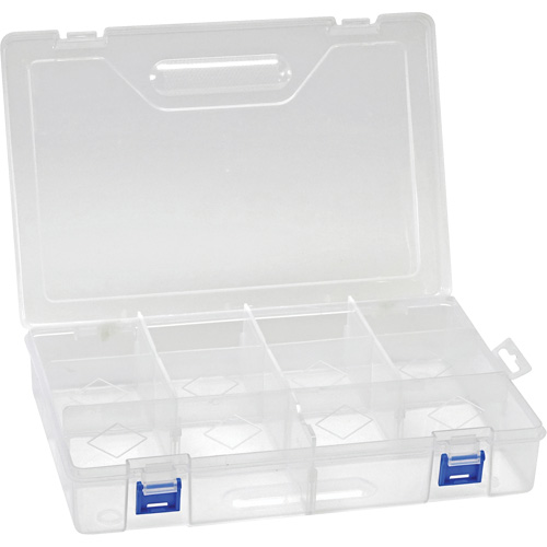 Boîte &agrave; compartiments en plastique, 7,75" la x 11,75" p x 2,2" h, 10 compartiments We Share Industrial Supply