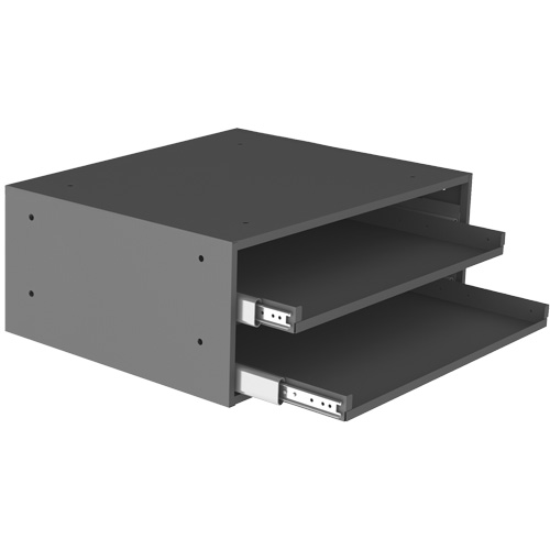 Grande glissi&egrave;re de stockage pour armoire &agrave; compartiments, Acier, 2 compartiments, 20" la x 15-15/16" p, 8-3/16" h, Gris We Share Industrial Supply