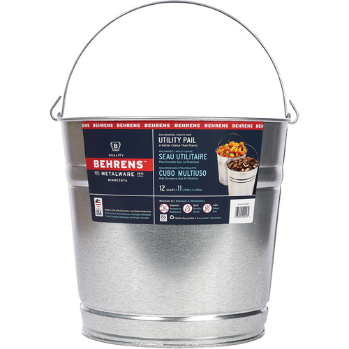 Seau, Acier galvanis&eacute;, 11 L We Share Industrial Supply