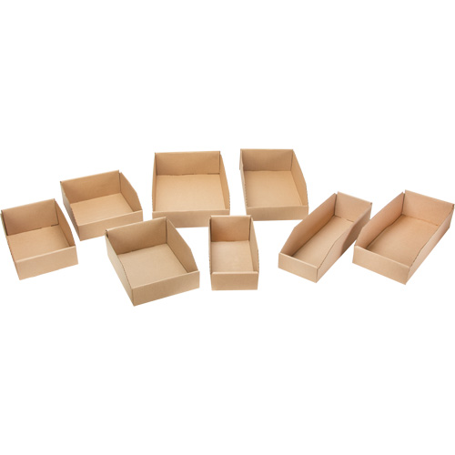 Boîtes profondes en carton ondul&eacute;, 9-3/4" la x 11-1/4" p x 4-1/2" h, Beige We Share Industrial Supply