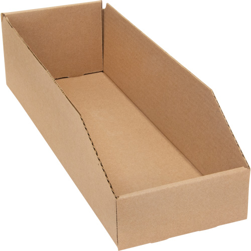Boîtes profondes en carton ondul&eacute;, 5-3/4" la x 17-1/4" p x 4-1/2" h, Beige We Share Industrial Supply