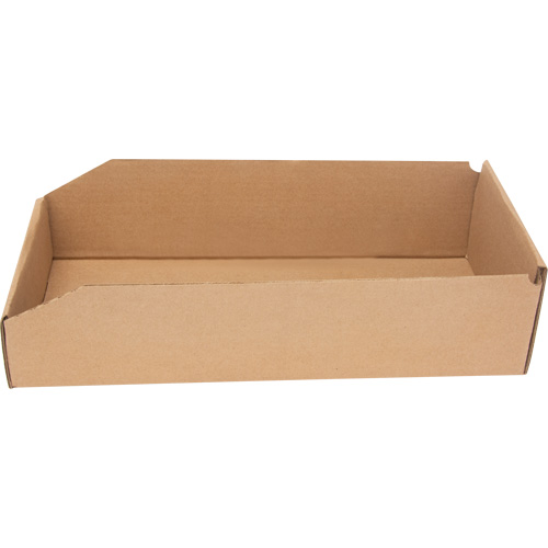 Boîtes profondes en carton ondul&eacute;, 7-3/4" la x 17-1/4" p x 4-1/2" h, Beige We Share Industrial Supply