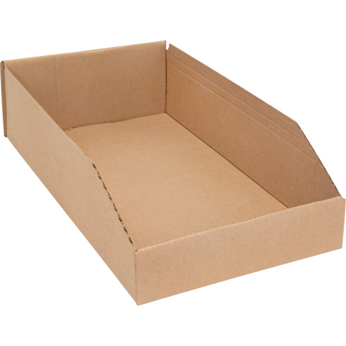 Boîtes profondes en carton ondul&eacute;, 9-3/4" la x 17-1/4" p x 4-1/2" h, Beige We Share Industrial Supply