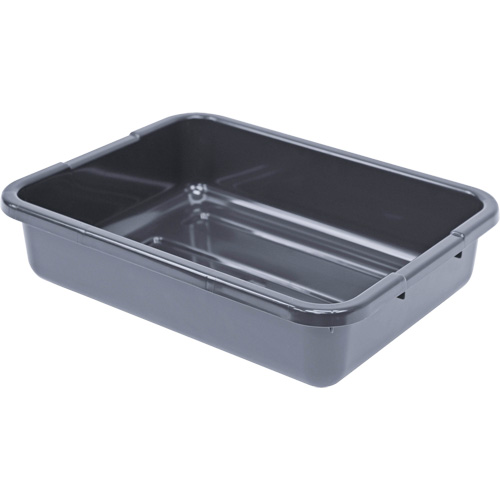 All-Purpose Ribbed-Bottom Storage Tub, 5" H x 15" D x 21" L, Plastic, Grey We Share Industrial Supply