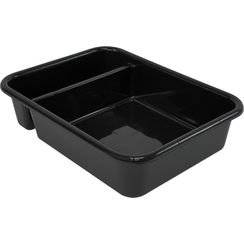 All-Purpose Compartmentalized Storage Tub, 7" H x 15" D x 20" L, Plastic, Black We Share Industrial Supply