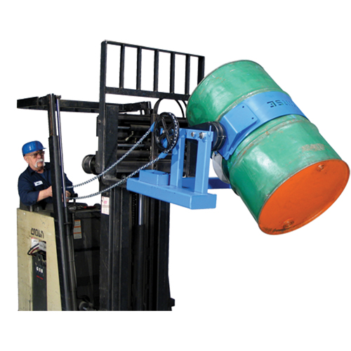 Fork Mounted Drum Lifters, 55 US gal. (45 Imperial Gal.) Drum Size, 1500 lbs./680 kg. Cap. We Share Industrial Supply