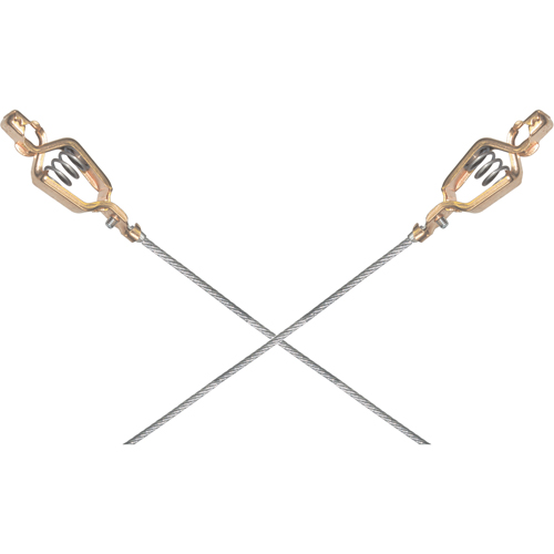 Light-Duty Bonding & Grounding Wire Assemblies - Two Alligator Clips We Share Industrial Supply