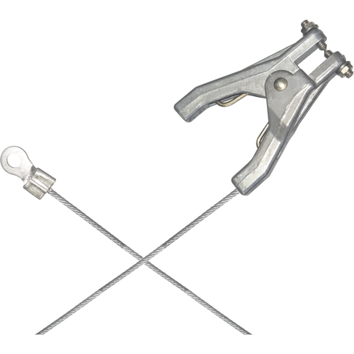 Heavy-Duty Bonding & Grounding Wire Assemblies - Hand Clamp & 1/4" Terminal Connectors We Share Industrial Supply