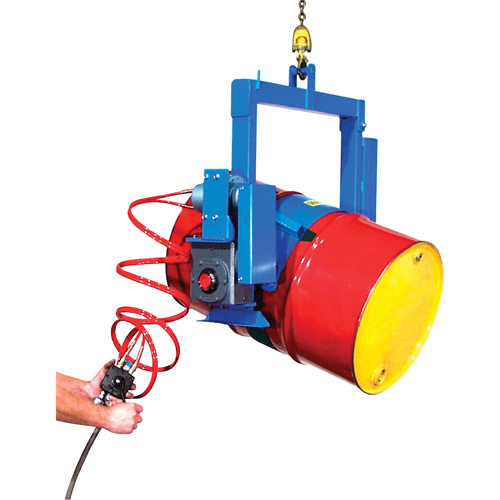 Power Drum Tilter - Air Motor, 55 US gal. (45 Imperial Gal.) Drum Size, 1500 lbs./680 kg. Cap. We Share Industrial Supply
