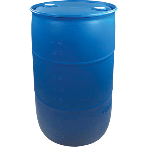 Barils en poly&eacute;thyl&egrave;ne, 30 gal. US (25 gal. imp.), Dessus ferm&eacute;, Bleu We Share Industrial Supply