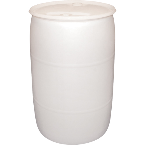 Barils en poly&eacute;thyl&egrave;ne, 55 gal. US (45 gal. imp.), Dessus ferm&eacute;, Naturel We Share Industrial Supply