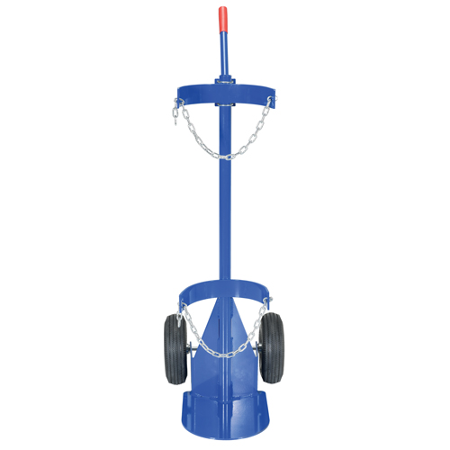 Chariot pour bouteille de gaz, Roues Pneumatique, Base de 12" la x 15-1/2" lo, 500 lb We Share Industrial Supply