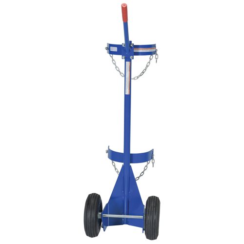 Chariot pour bouteille de gaz, Roues Pneumatique, Base de 12" la x 15-1/2" lo, 500 lb We Share Industrial Supply