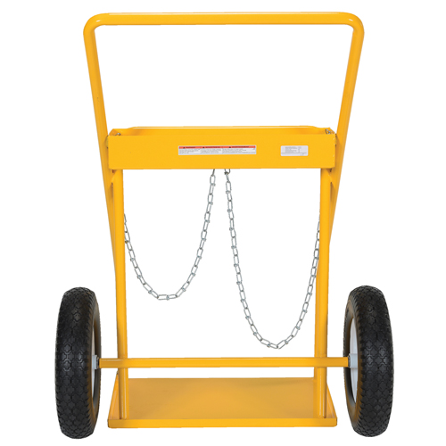 Chariot pour bouteille de gaz, Roues Caoutchouc, Base de 22" la x 14-1/8" lo, 250 lb We Share Industrial Supply