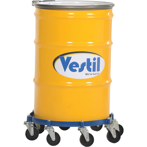 Octagon Drum Dolly, Steel, 2000 lbs. Capacity, 27-1/16" Diameter, Cast Iron Casters We Share Industrial Supply
