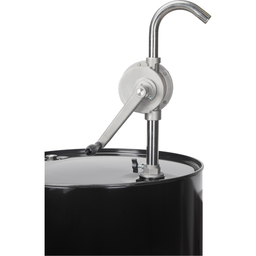 Pompe rotative pour baril, Acier inoxydable, Pour capacit&eacute; 55 gal., 12 oz/course We Share Industrial Supply
