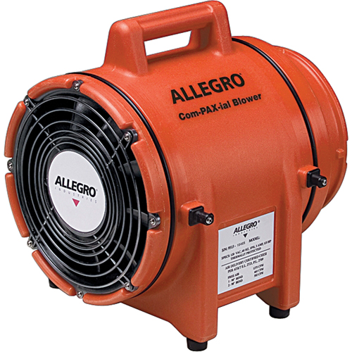 ALLEGRO INDUSTRIES 8" Plastic COM-PAX-IAL Blowers, 1/3 HP, 900 CFM, Explosion Proof We Share Industrial Supply