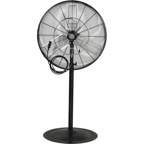 Waterproof Motor Misting & Oscillating Pedestal Fan, Heavy-Duty, 3 Speed, 30" Diameter We Share Industrial Supply