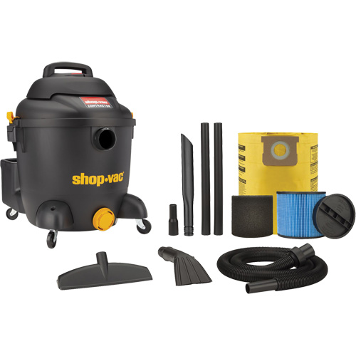 Aspirateur pour atelier, Secs-humides, 4,5 CV, 10 gal. US (37,9 litres) We Share Industrial Supply