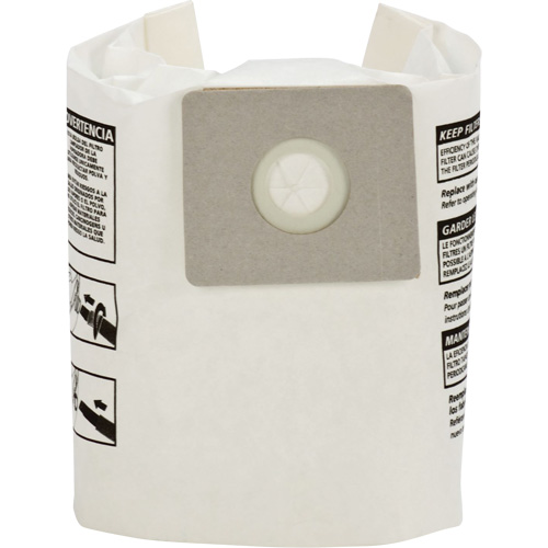 Sacs filtrants pour d&eacute;bris secs jetables de type A, 1 - 1,5 gal. US We Share Industrial Supply