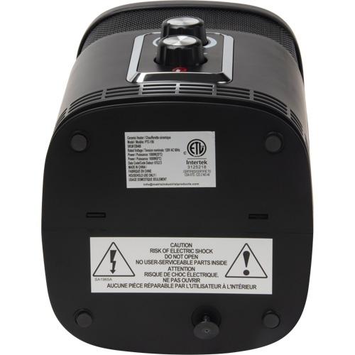 360 Degree Surround Portable Heater, Ceramic, Electric, 5200 BTU/H We Share Industrial Supply