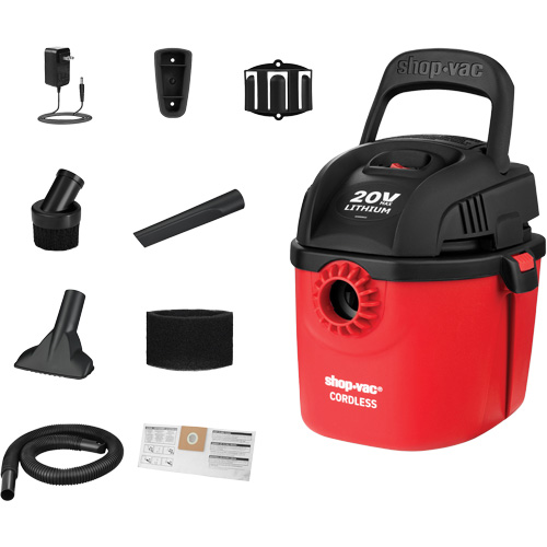 Aspirateur humide/sec sans fil, 20 V, Capacit&eacute; 1 gal. We Share Industrial Supply