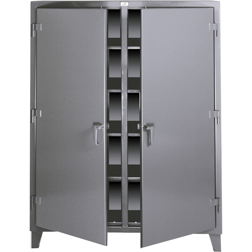 Armoires &agrave; double rangement, Acier, 8 Tablettes, 72" h x 48" la x 24" P, Gris fonc&eacute; We Share Industrial Supply