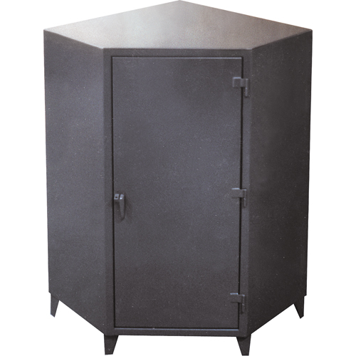 Armoires de coin, Acier, 4 Tablettes, 72" h x 48" la x 24" P, Gris We Share Industrial Supply