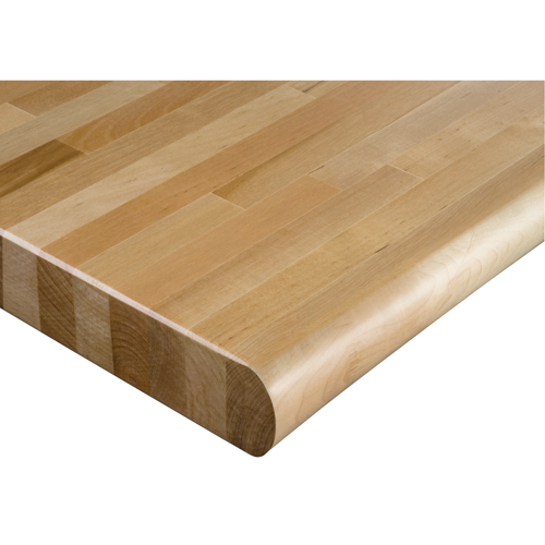 Laminated Hardwood Workbench Top, 60" W x 36" D, Bullnose Edge, 1-3/4" Thick We Share Industrial Supply