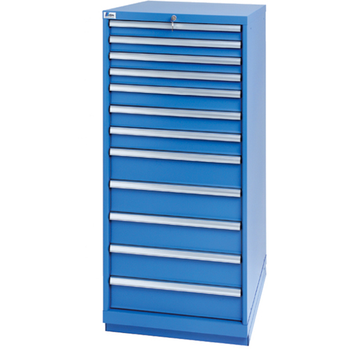 Armoires de rangement avec tiroirs, 12 tiroirs, 28-1/4" la x 28-1/2" p x 59-1/2" h, Bleu brillant We Share Industrial Supply