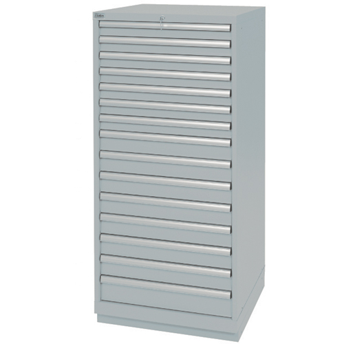 Armoires de rangement avec tiroirs, 15 tiroirs, 28-1/4" la x 28-1/2" p x 59-1/2" h, Gris We Share Industrial Supply