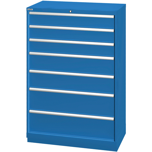 Armoires de rangement avec tiroirs, 7 tiroirs, 40-1/4" la x 22-1/2" p x 59-1/2" h, Bleu brillant We Share Industrial Supply