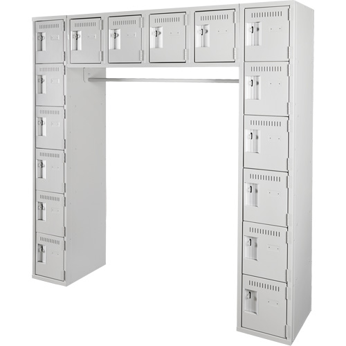 Assembled Archettes Clean Line Economy Lockers, 16 -tier, Bank of 3, 18" x 72" x 12", Steel We Share Industrial Supply