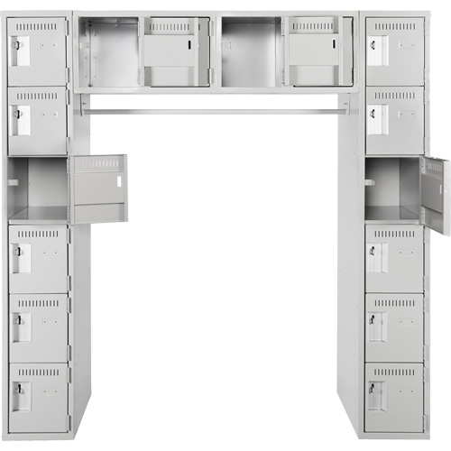 Assembled Archettes Clean Line Economy Lockers, 16 -tier, Bank of 3, 18" x 72" x 12", Steel We Share Industrial Supply