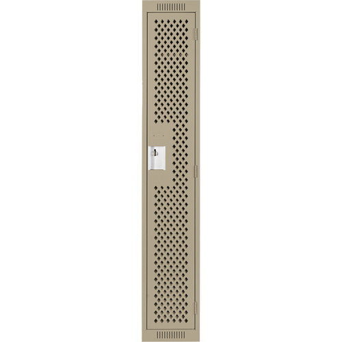 Casiers Clean Line, 12" x 12" x 72", Acier, Beige, Rivet (assembl&eacute;), Perfor&eacute; We Share Industrial Supply