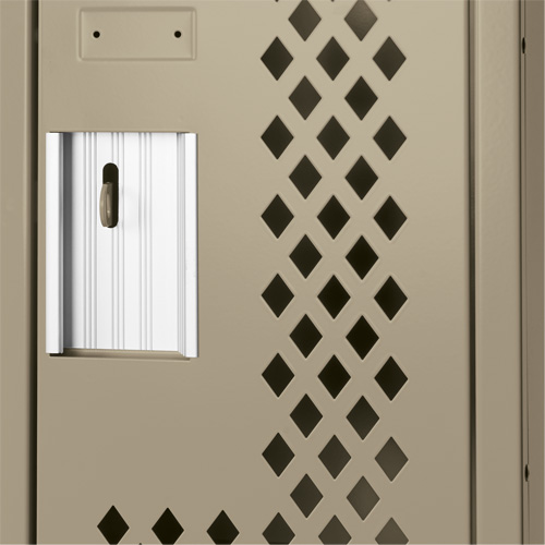 Casiers Clean Line, 2 niveaux, 12" x 15" x 72", Acier, Beige, Rivet (assembl&eacute;), Perfor&eacute; We Share Industrial Supply