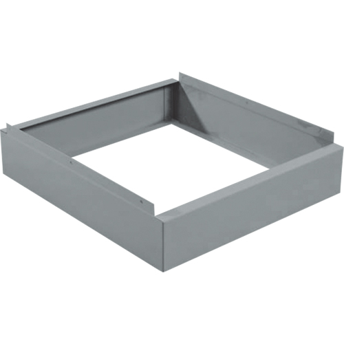 Base en retrait pour casiers &eacute;conomiques Clean Line, 1 Blocs, 4" lo x 12" la x 18" p, Gris, Acier We Share Industrial Supply
