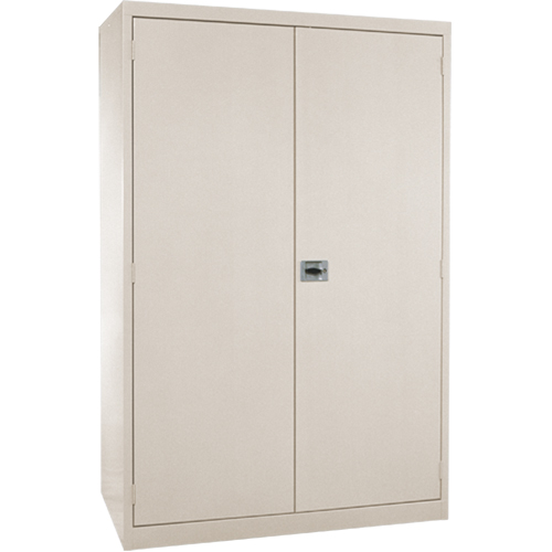 Deep Hi-Boy Storage Cabinet, Steel, 4 Shelves, 72" H x 36" W x 24" D, Beige We Share Industrial Supply