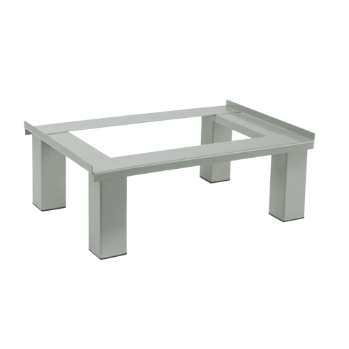 Base sur pied, 4 Blocs, 6" lo x 48" la x 18" p, Gris, Acier We Share Industrial Supply