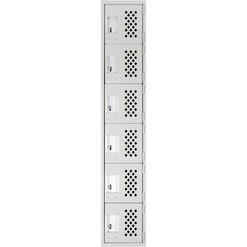 Clean Line Lockerettes, 6 -tier, 18" x 72" x 12", Steel We Share Industrial Supply