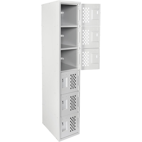 Clean Line Lockerettes, 6 -tier, 18" x 72" x 12", Steel We Share Industrial Supply