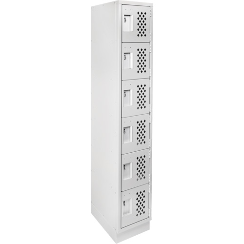 Petit casier perfor&eacute; Clean-Line, 6 niveaux, 12" x 72" x 12", Acier We Share Industrial Supply