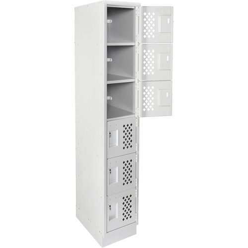 Petit casier perfor&eacute; Clean-Line, 6 niveaux, 12" x 72" x 12", Acier We Share Industrial Supply