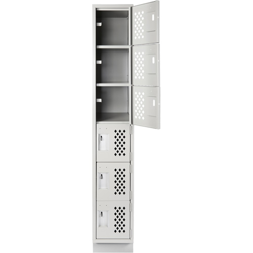 Petit casier perfor&eacute; Clean-Line, 6 niveaux, 12" x 72" x 12", Acier We Share Industrial Supply