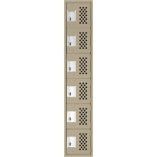 Petits casiers &eacute;conomiques assembl&eacute;s et perfor&eacute;s Clean Line, 6 niveaux, 18" x 72" x 12", Acier We Share Industrial Supply