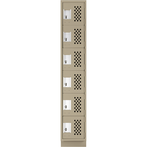 Petit casier perfor&eacute; Clean-Line, 6 niveaux, 12" x 72" x 12", Acier We Share Industrial Supply