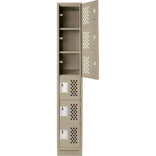 Petit casier perfor&eacute; Clean-Line, 6 niveaux, 12" x 72" x 12", Acier We Share Industrial Supply