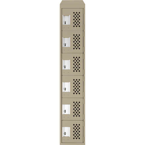 Petits casiers &eacute;conomiques assembl&eacute;s et perfor&eacute;s Clean Line, 6 niveaux, 18" x 72" x 12", Acier We Share Industrial Supply