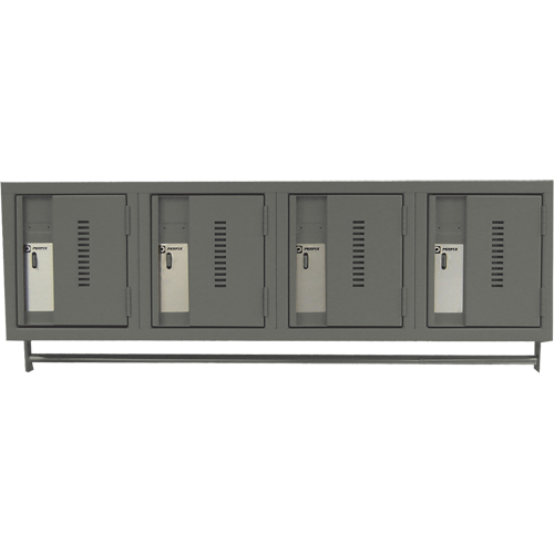 Wall Hung Lockers - Heavy Duty, Bank of 4, 18" x 12" x 12", Steel We Share Industrial Supply