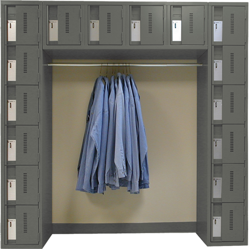 Arches de casiers robustes Concorde, 16 niveaux, Bloc de 3, 18" x 72" x 72", Acier We Share Industrial Supply